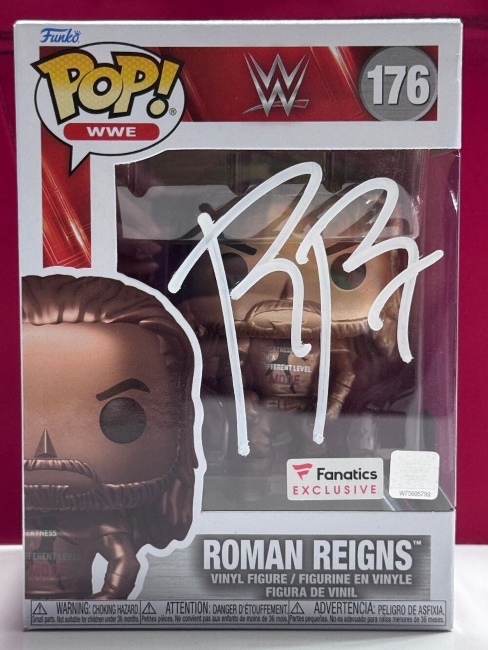 FUNKO POP! WWE - ROMAN REIGNS #176 Signed by Dolly Parton COA AUTHENTIC